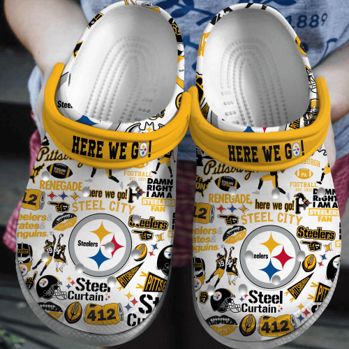 Pittsburgh Steelers Clogs Shoes PURSQ1414