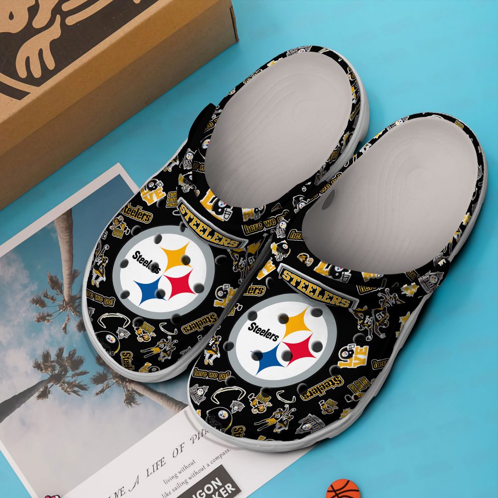 Pittsburgh Steelers Clogs Shoes PURSQ1403