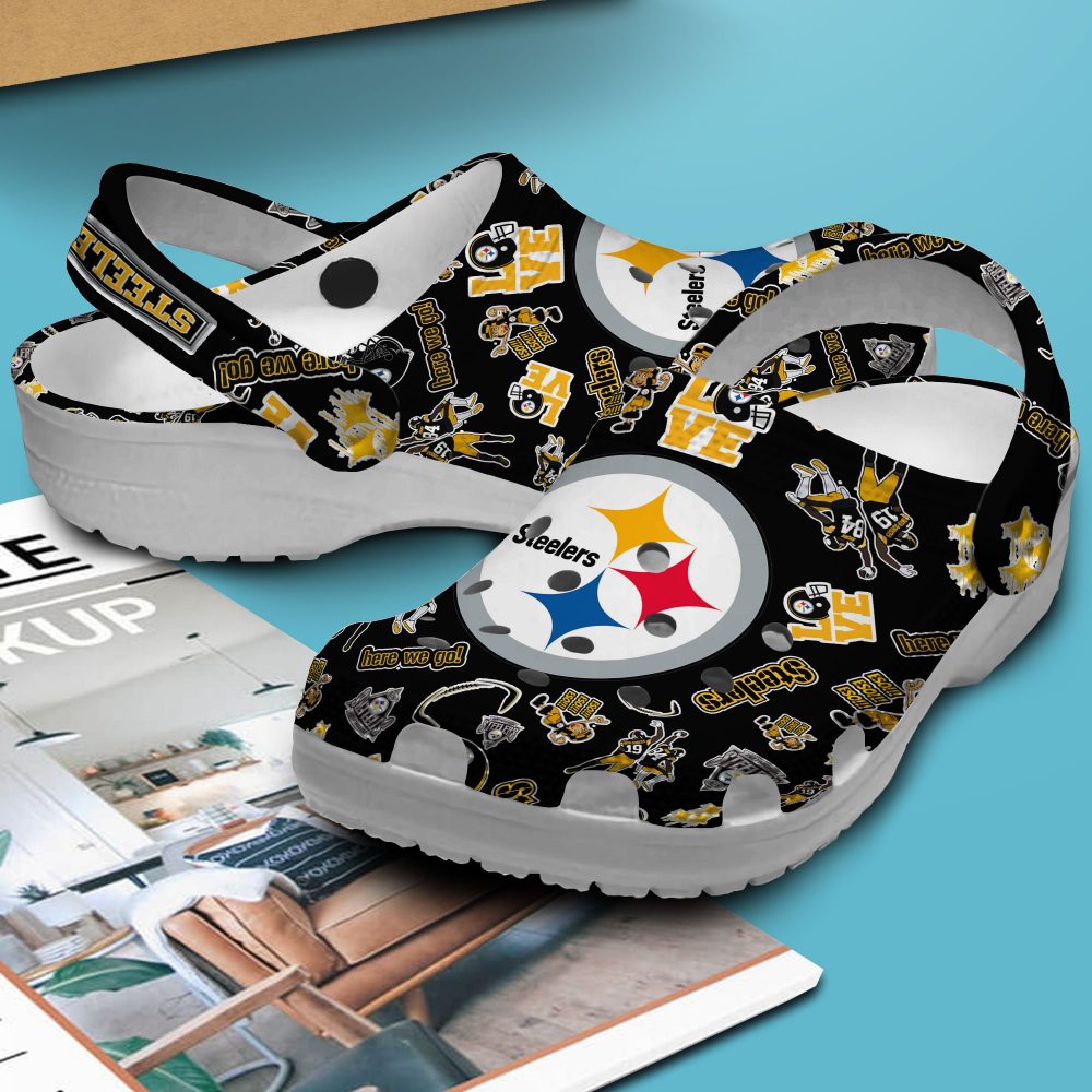 Pittsburgh Steelers Clogs Shoes PURSQ1403