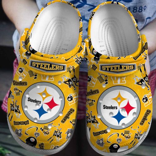 Pittsburgh Steelers Clogs Shoes PURSQ1404