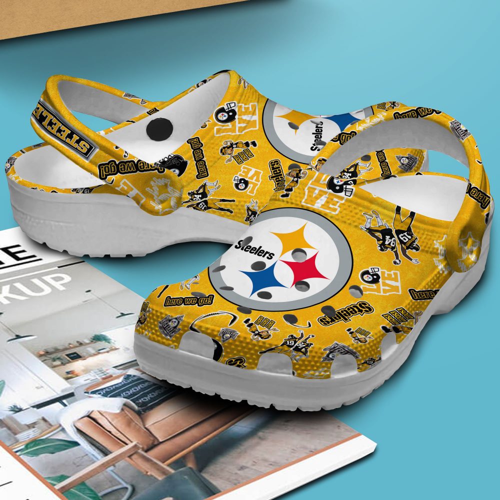 Pittsburgh Steelers Clogs Shoes PURSQ1404