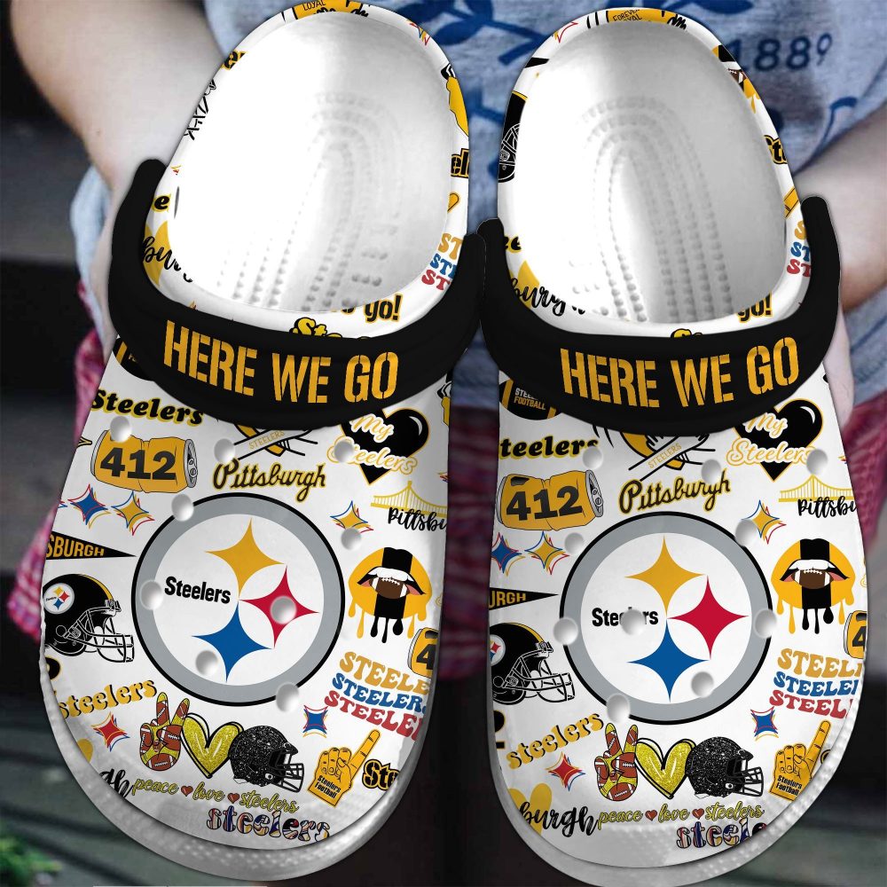 Pittsburgh Steelers Clogs Shoes PURSQ1400