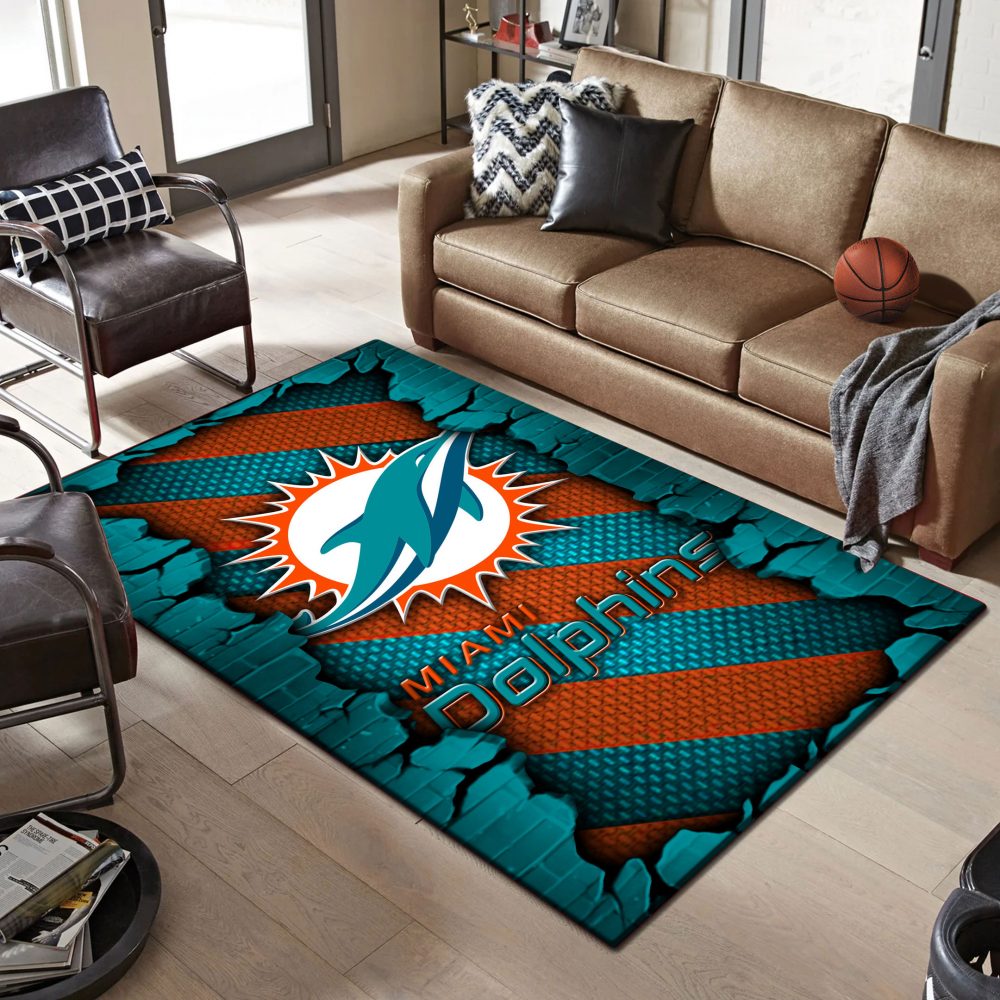 Miami Dolphins DMHF0509 Multicolor Rug