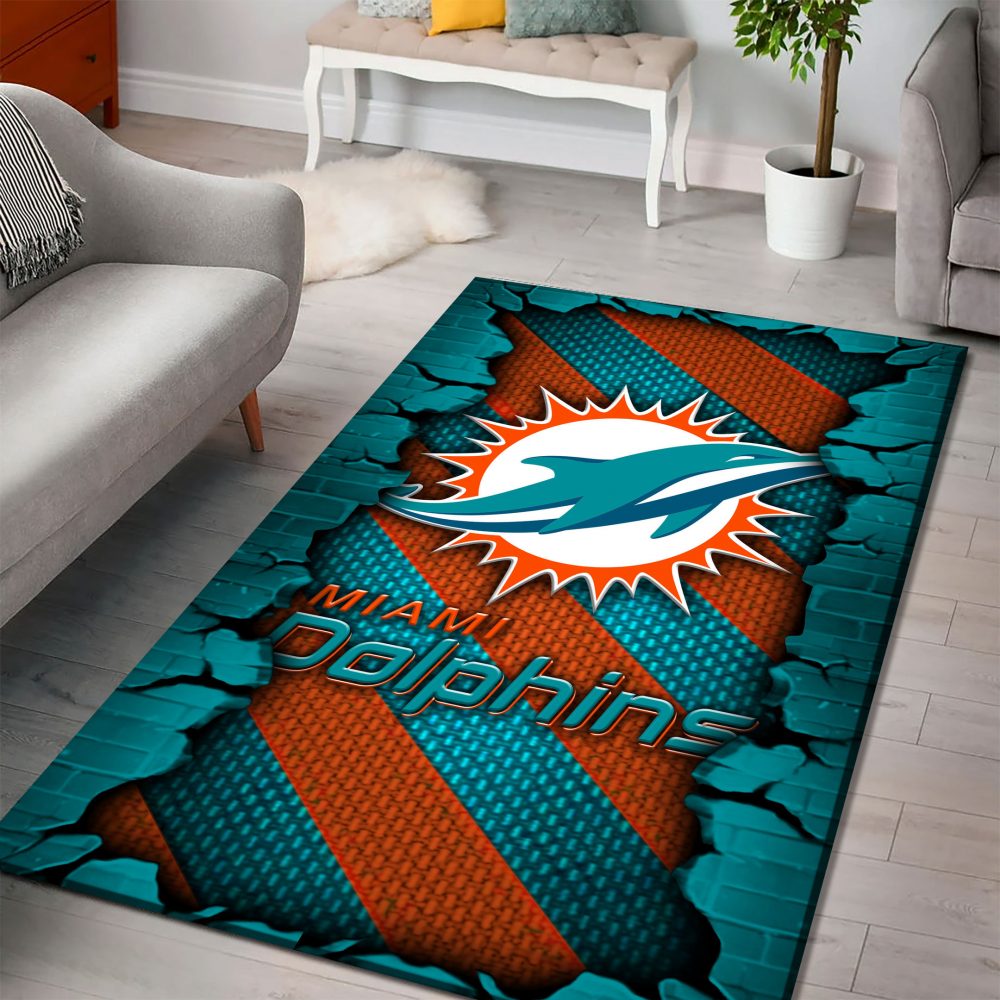 Miami Dolphins DMHF0509 Multicolor Rug