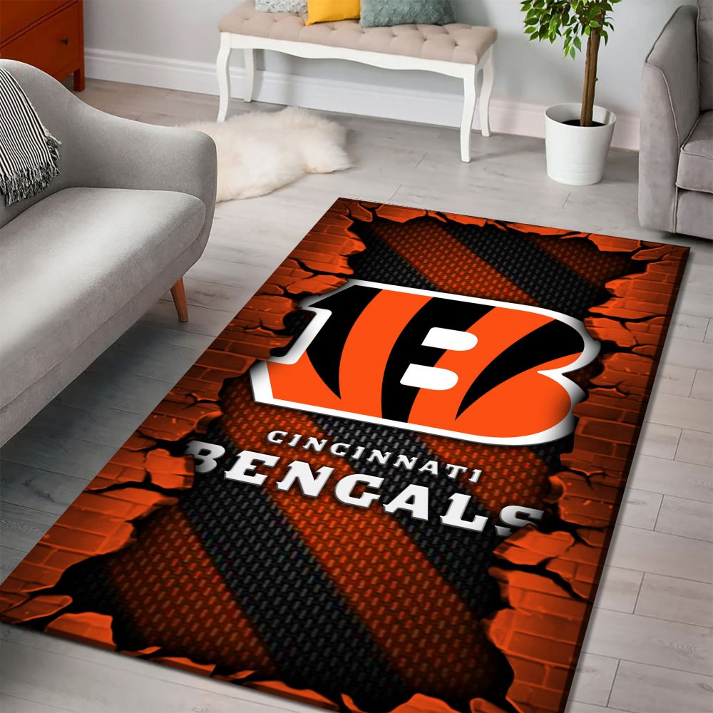 Cincinnati Bengals DMHF0496 Multicolor Rug