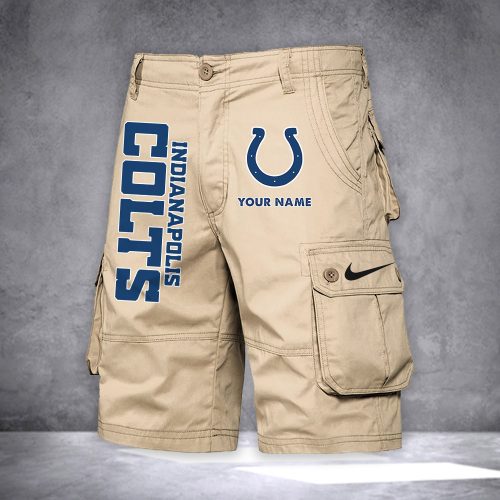 Colts Personalized Casual Cargo Shorts For Fans