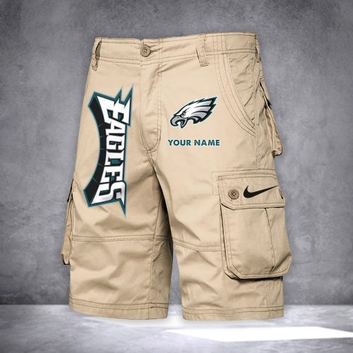 Philadelphia Eagles Personalized Casual Cargo Shorts For Fans