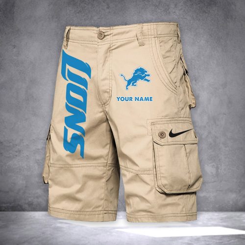 Lions Personalized Casual Cargo Shorts For Fans