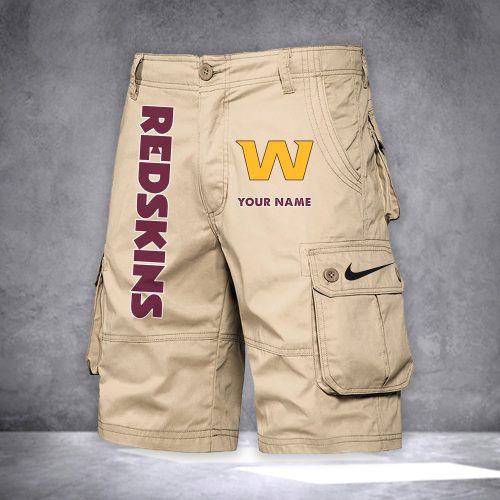 Redskins Personalized Casual Cargo Shorts For Fans