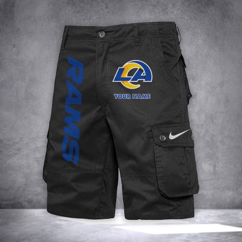 Rams Personalized Casual Cargo Shorts For Fans