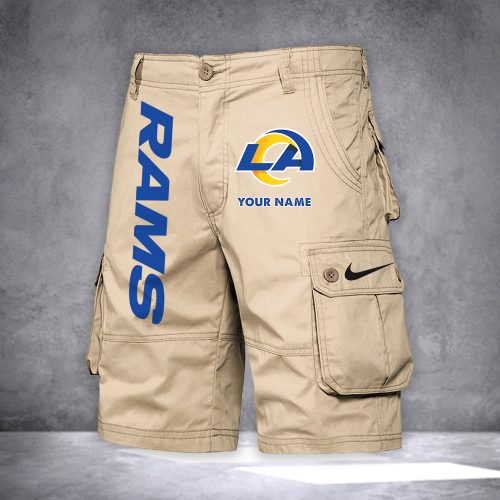 Rams Personalized Casual Cargo Shorts For Fans