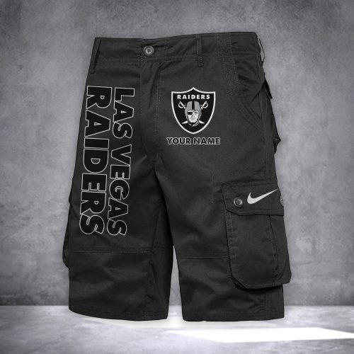 Raiders Personalized Casual Cargo Shorts For Fans