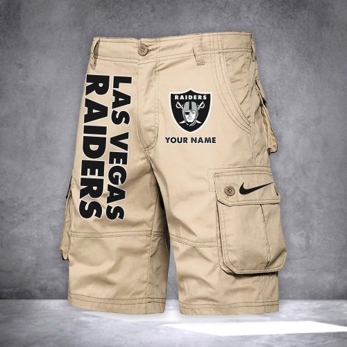 Raiders Personalized Casual Cargo Shorts For Fans