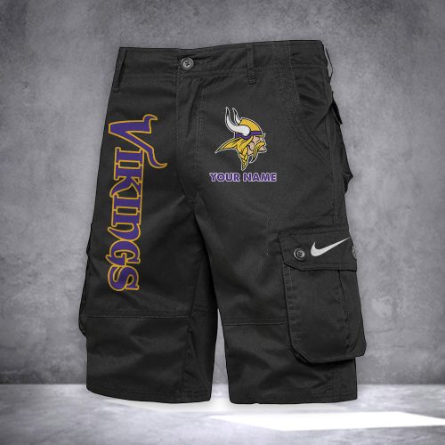 Vikings Personalized Casual Cargo Shorts For Fans