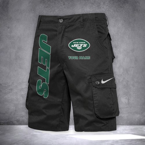 NY Jets Personalized Casual Cargo Shorts For Fans