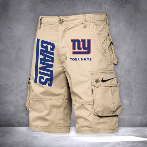 NY Giants Personalized Casual Cargo Shorts For Fans