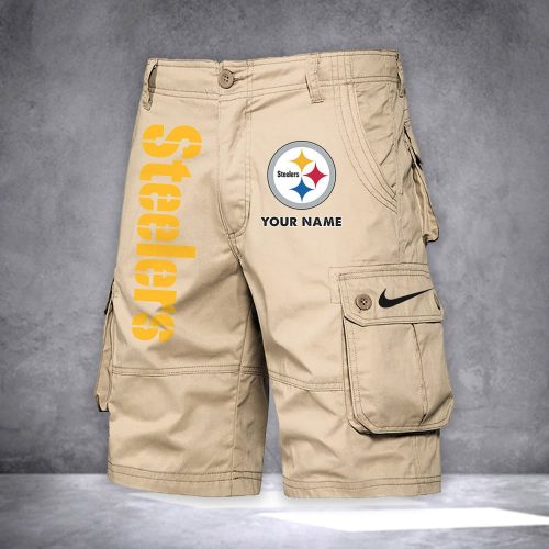 Steelers Personalized Casual Cargo Shorts For Fans