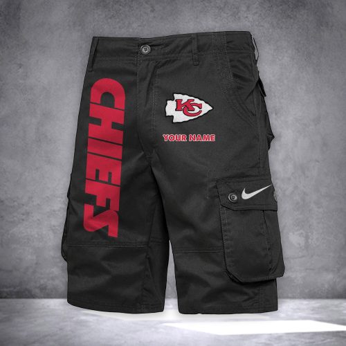 KC Chiefs Personalized Casual Cargo Shorts For Fans