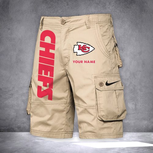 KC Chiefs Personalized Casual Cargo Shorts For Fans