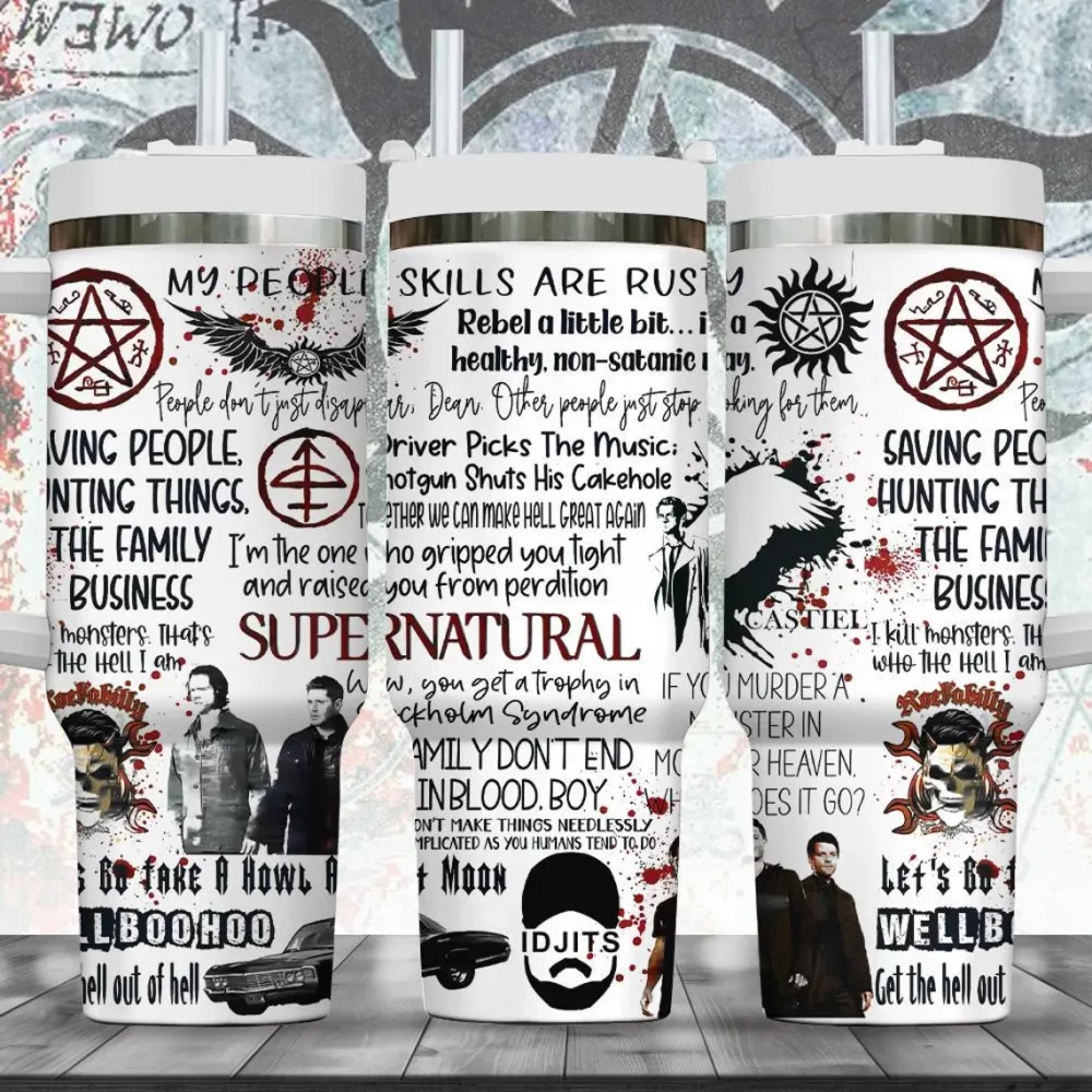 Supernatural 40oz Handle Tumbler NNHM1017