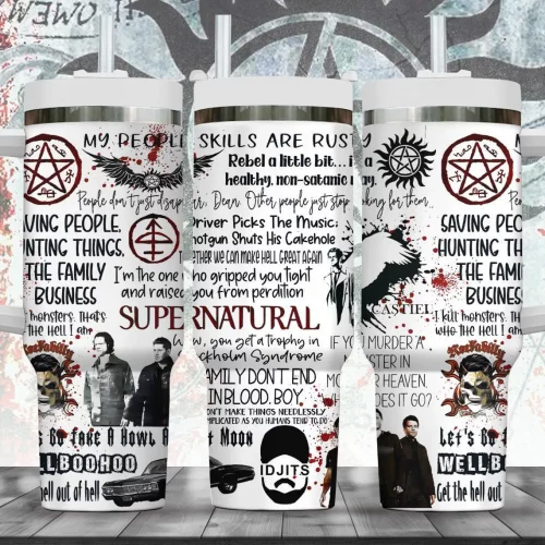 Supernatural 40oz Handle Tumbler NNHM1017