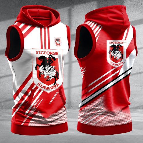 St. George Illawarra Dragons Hooded Sleeveless Shirt PURZB434
