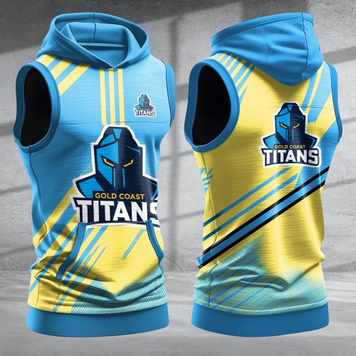 Gold Coast Titans Hooded Sleeveless Shirt PURZB425