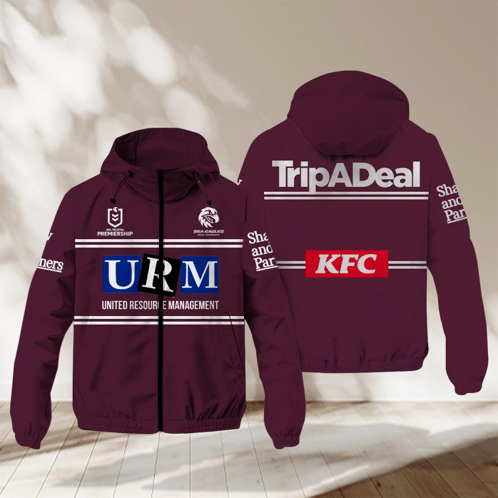 Manly Warringah Sea Eagles Waterproof Jacket PURRJ226