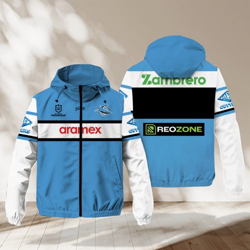 Cronulla Sharks Waterproof Jacket PURRJ223