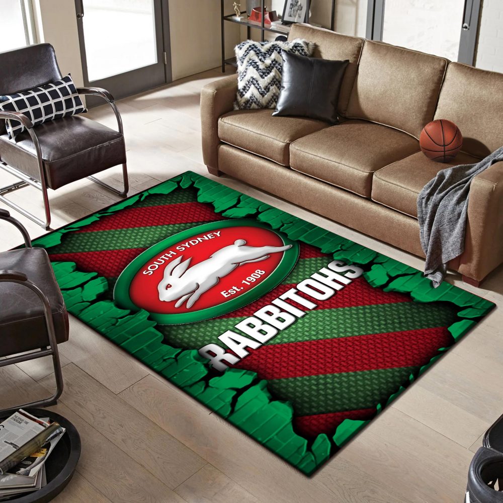 South Sydney Rabbitohs DMHF1062 Multicolor Rug