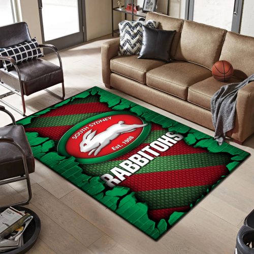 South Sydney Rabbitohs DMHF1062 Multicolor Rug