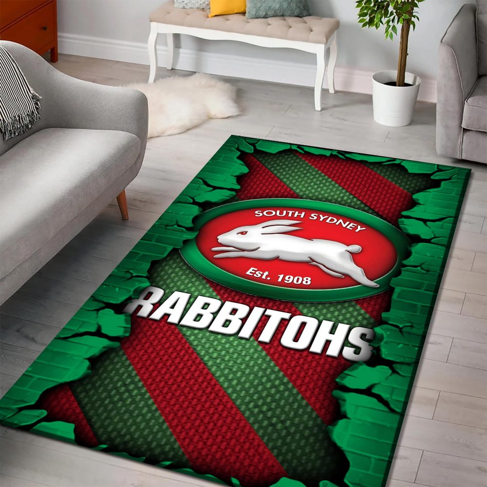 South Sydney Rabbitohs DMHF1062 Multicolor Rug