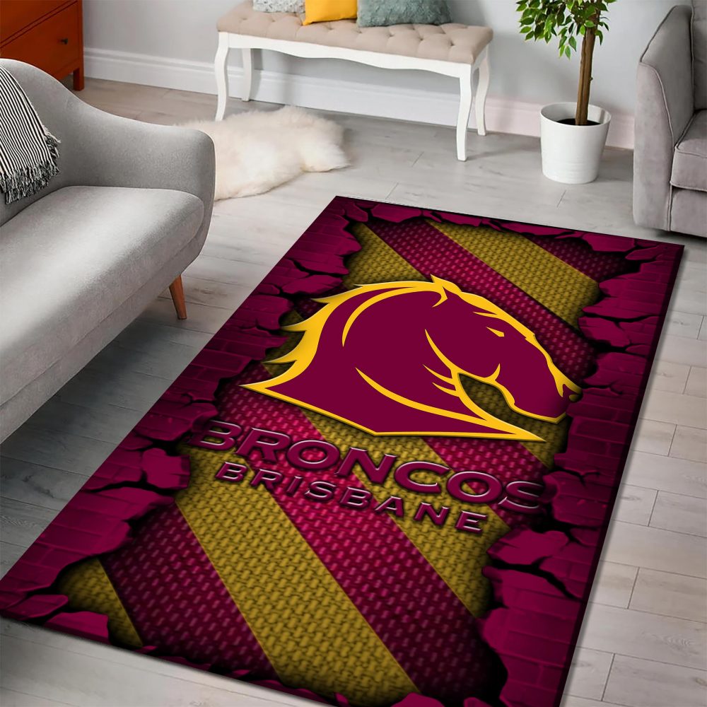 Brisbane Broncos DMHF1049 Multicolor Rug