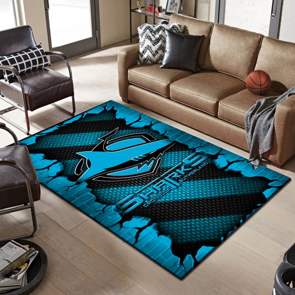 Cronulla Sharks DMHF1052 Multicolor Rug