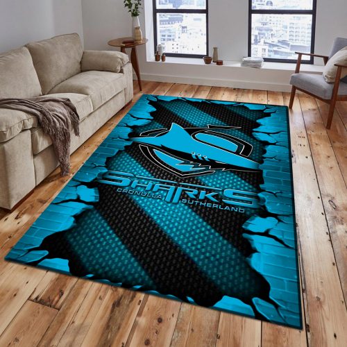 Cronulla Sharks DMHF1052 Multicolor Rug