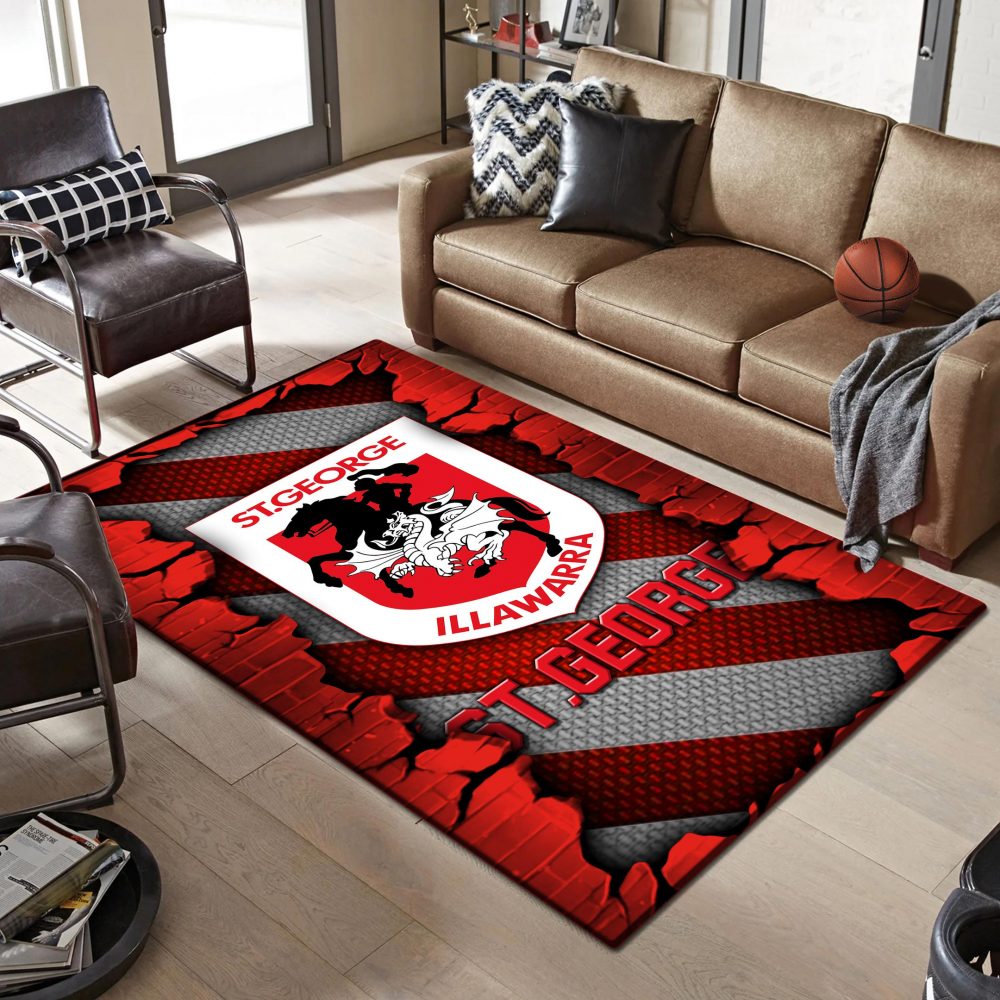 St George Illawarra Dragons DMHF1063 Multicolor Rug