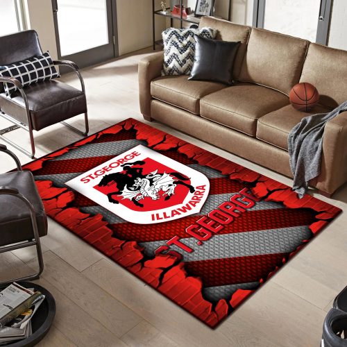 St George Illawarra Dragons DMHF1063 Multicolor Rug