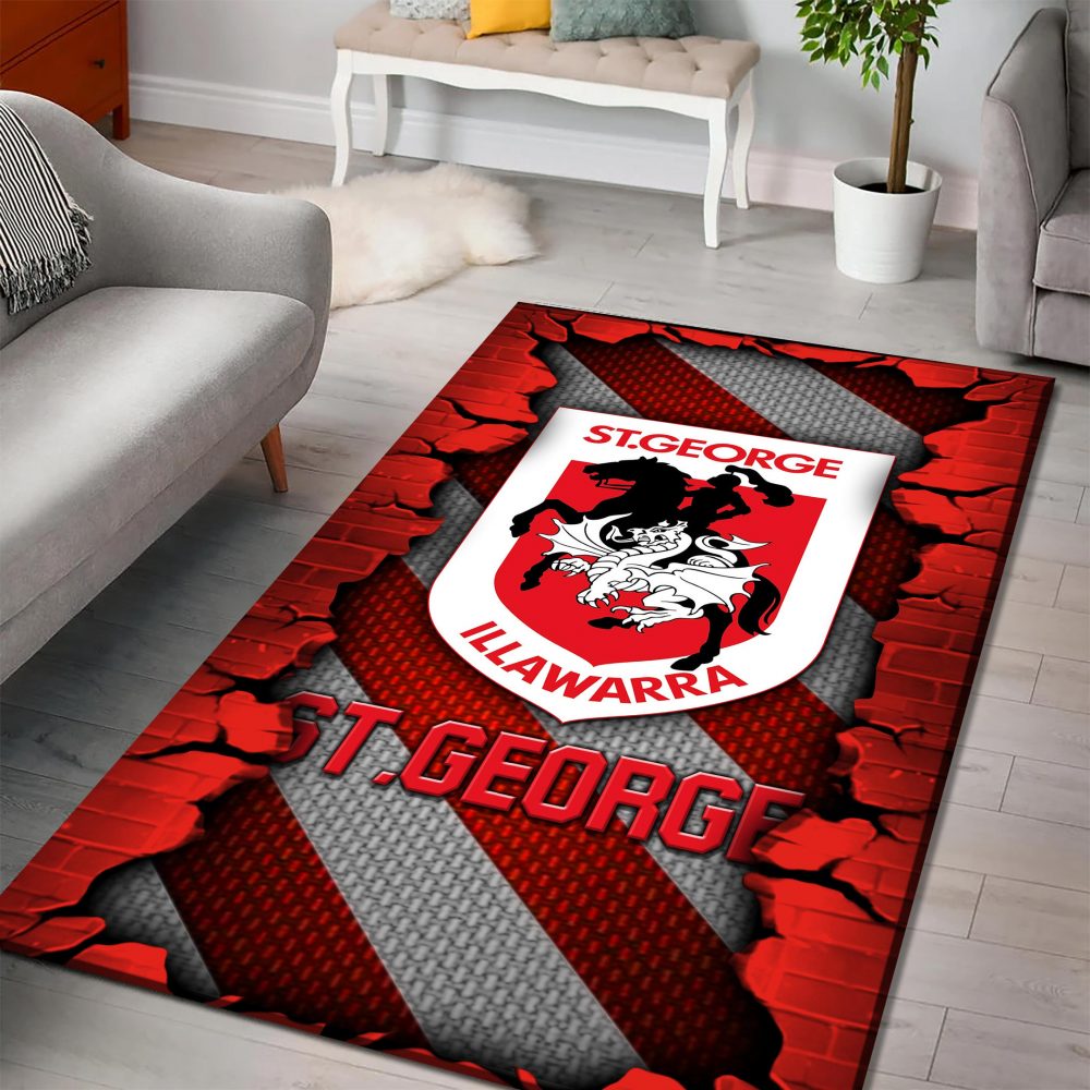 St George Illawarra Dragons DMHF1063 Multicolor Rug