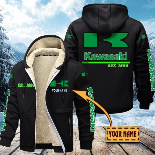 Kawasaki Men’s Thickened Zipper Hoodies VITZC033