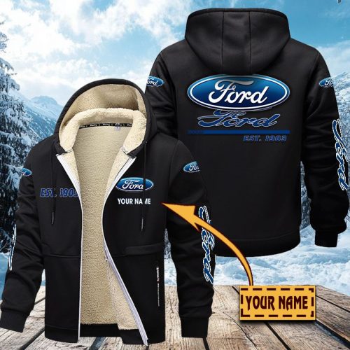Ford Men’s Thickened Zipper Hoodies VITZC019