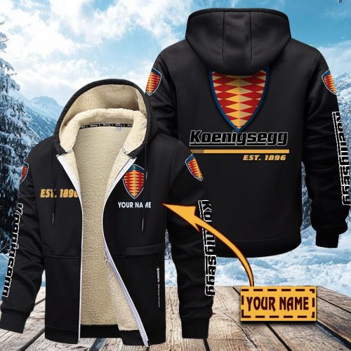 Koenigsegg Men’s Thickened Zipper Hoodies VITZC035