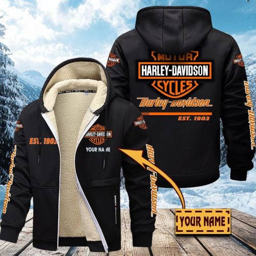 Harley-Davidson Hoodie Zip Velvet Coat