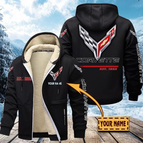 Chevrolet Corvette Men’s Thickened Zipper Hoodies VITZC012