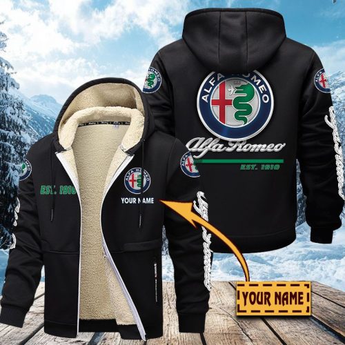 Alfa Romeo Men’s Thickened Zipper Hoodies VITZC001