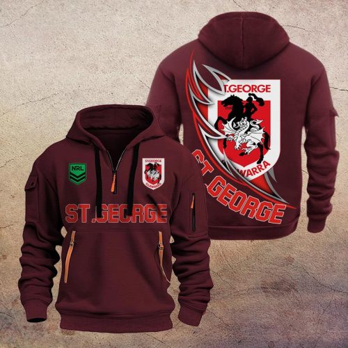 St George Illawarra Dragons DMHT0882 Zip Hoodie Multicolor