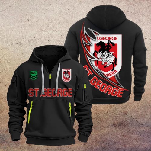 St George Illawarra Dragons DMHT0882 Zip Hoodie Multicolor