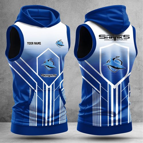 Cronulla Sharks Hooded Sleeveless Shirt NTLBV6152