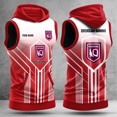 Queensland Maroons Hooded Sleeveless Shirt NTLBV6164